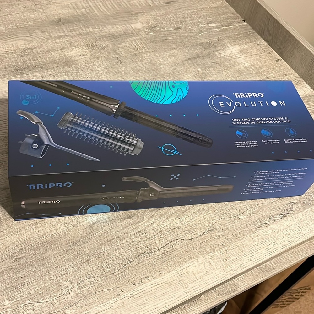 NEW IN BOX Tiripro Evolution Hot Trio Curling System